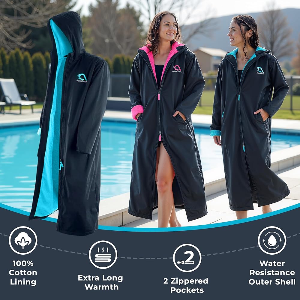 Amazon.com: AquaDash Swim Parka, Youth, Extra Long, Natural